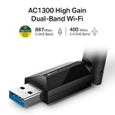 Adaptador USB Wireless TP-Link Archer T3U Plus Dual Band AC1300