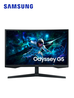 Monitor Curvo Samsung Odyssey G5 27" QHD (2560 x 1440) 165Hz, 1 x HDMI 2.0, 1 x DP 1.2, 1 x Audífono
