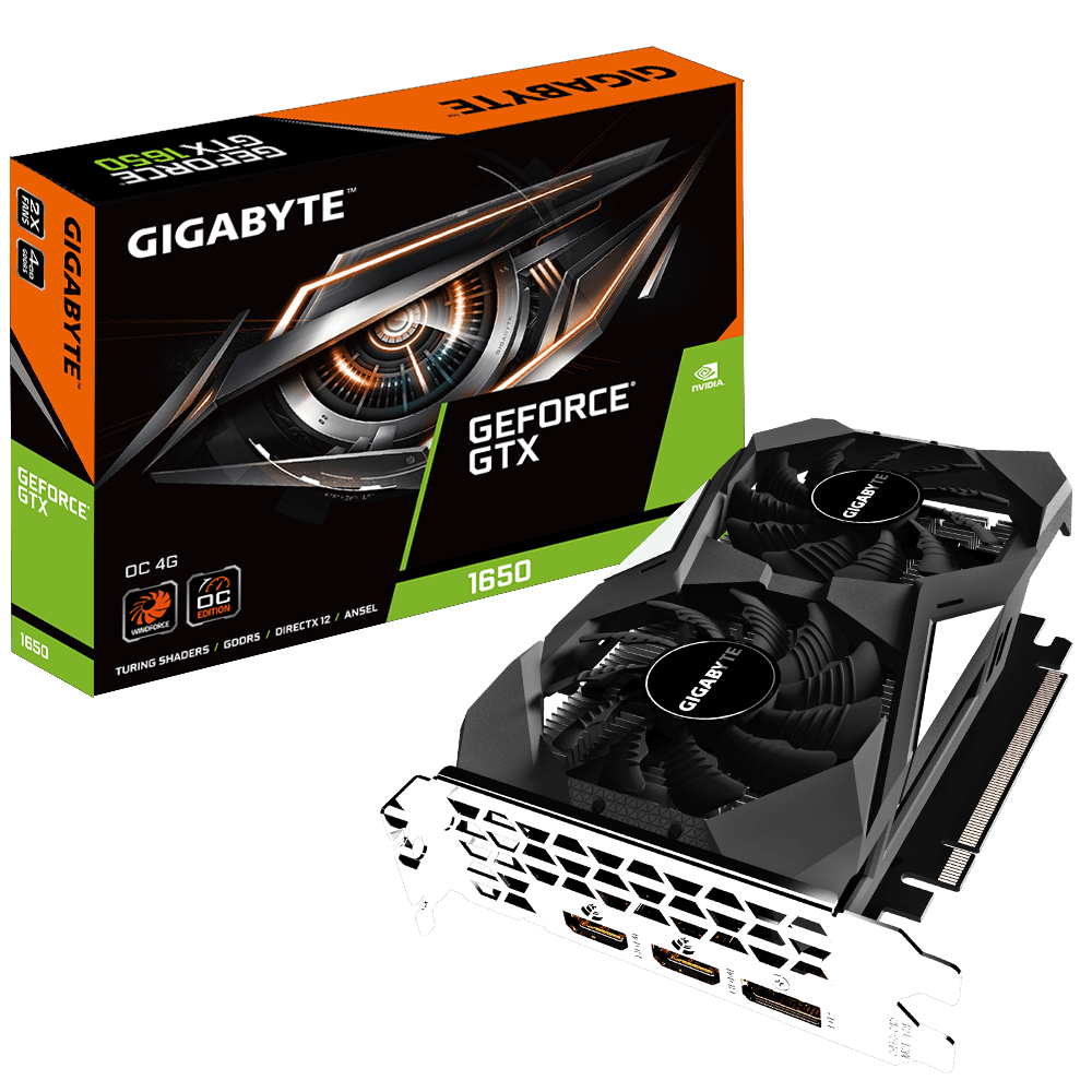 Tarjeta de Video Gigabyte GeForce GTX1650 OC 4GB GDDR5, 128Bit.