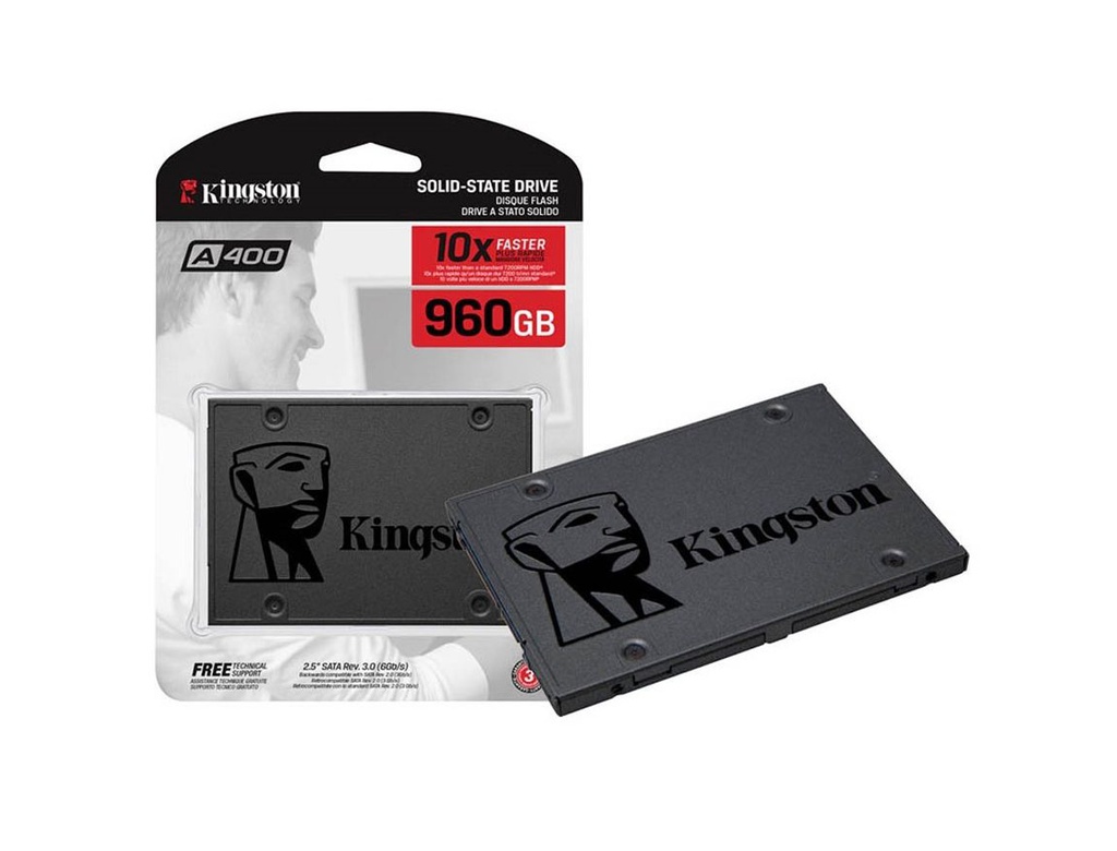 Disco Solido Kingston A400 960GB SATA 2.5" Mas dos mouse Genius.