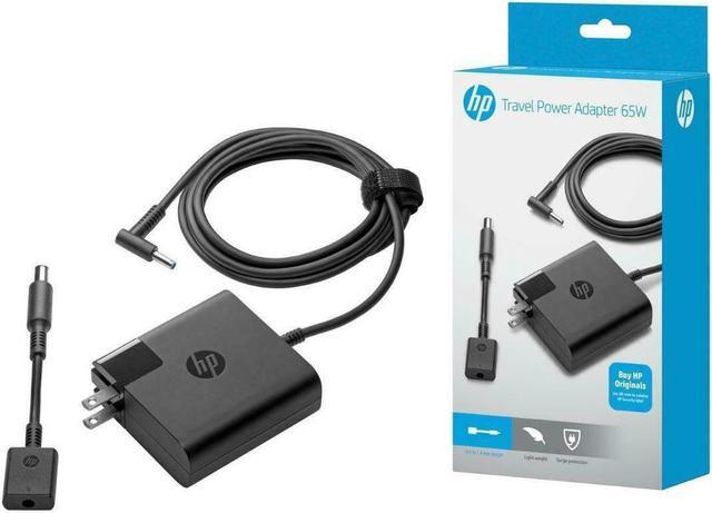 Cargador Original HP 65W Punta Azul 4.5mm con Adaptador Aguja 7.4mm