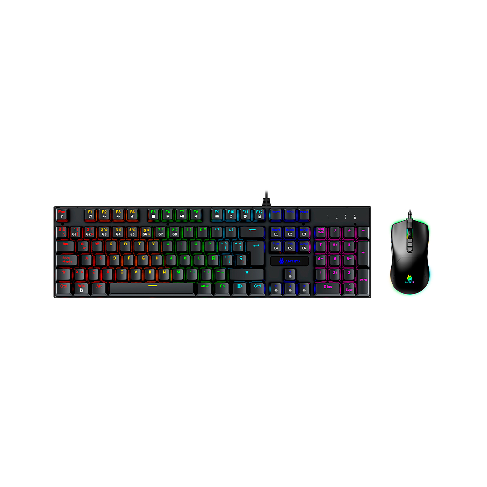 Kit Mecánico Gaming Teclado y Mouse Antryx GC-3100 Black Red Switch