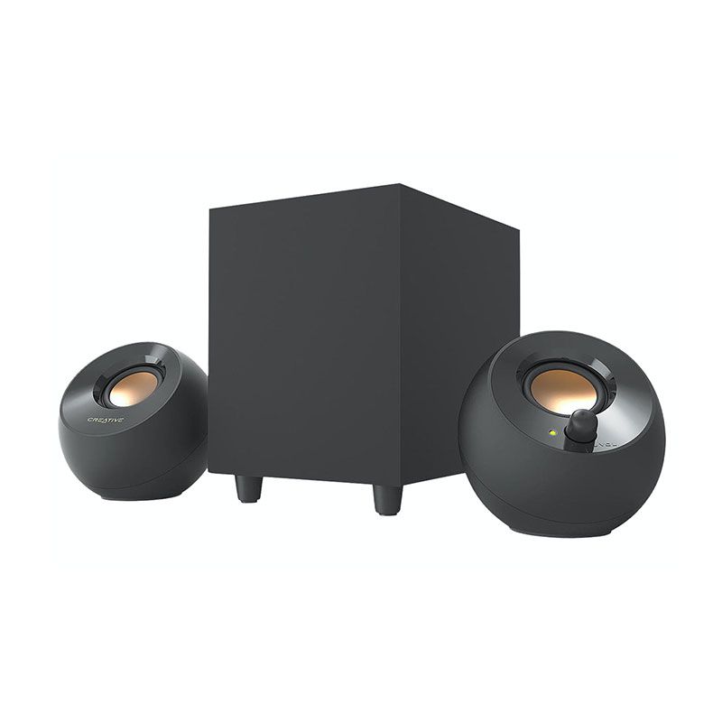Parlante Creative PEBBLE PLUS 2.1 8W/16W 3.5MM USB-POWER, Negro.