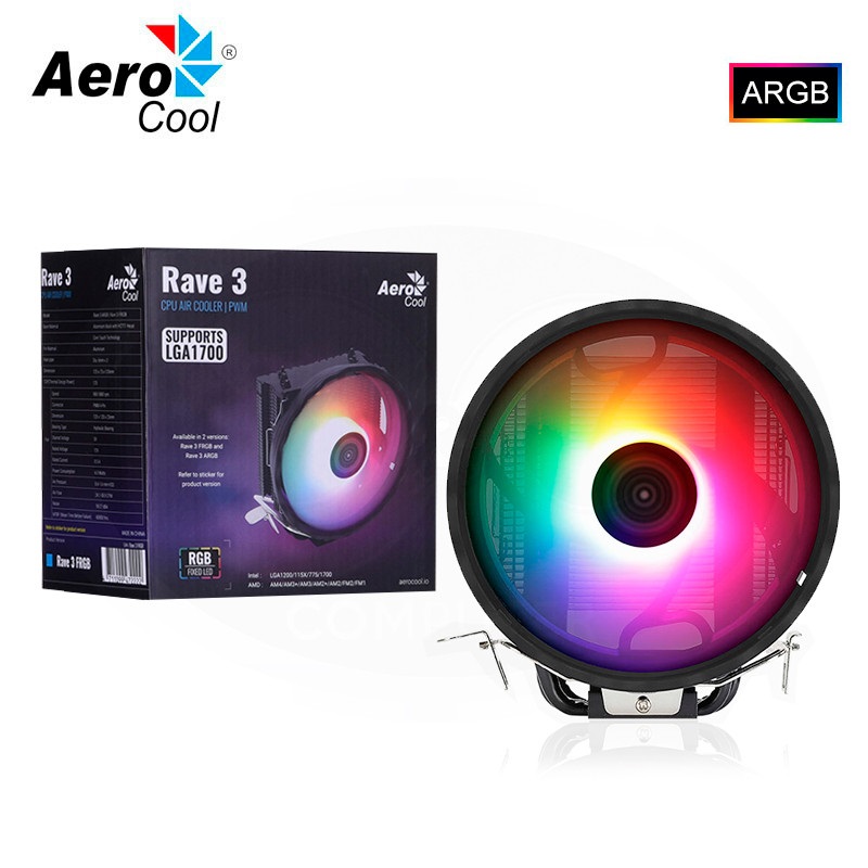 Cooler para Procesador Aerocool RAVE 3 ARGB PWM 4.