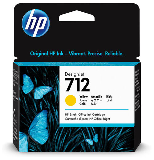 Tinta HP 3ED69A (712A) Yellow 