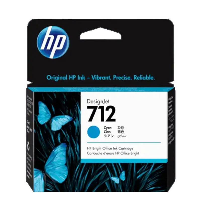Tinta HP 3ED67A (712A) 29ML Cian. 