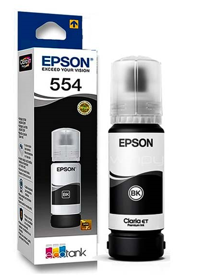 Tinta Epson Original (554) T554120-AL, Negro 70ml.