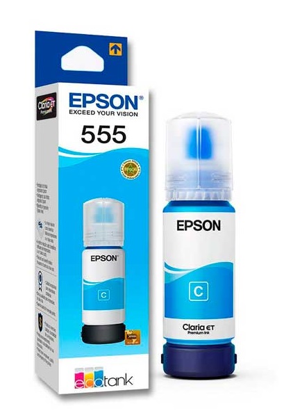 Tinta Epson Original (555) T555220-AL, Cian 70ml.