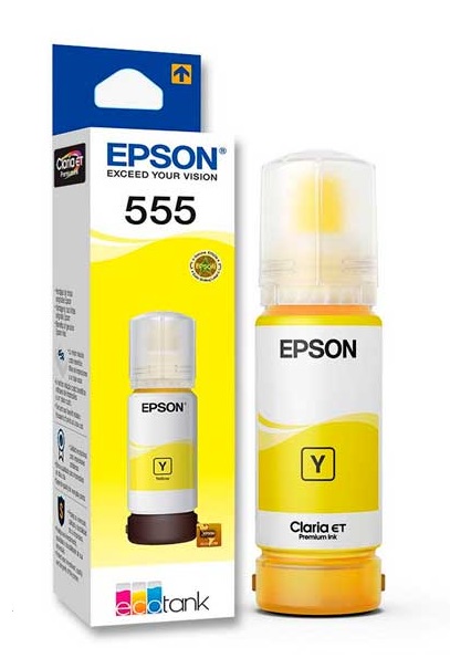 Tinta Epson Original (555) T555420-AL, Amarillo 70ml.