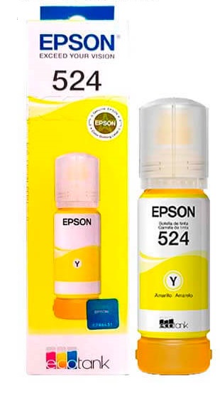 Tinta Epson Original (524) T524420-AL, Amarillo, 70ml.