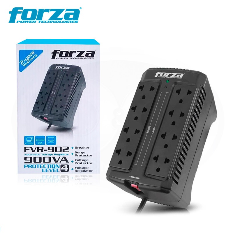 Estabilizador Forza FVR-902, 900VA/450W/220V, 8 Tomas.