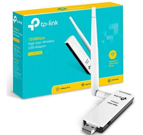 Adaptador TP-Link TL-WN722N USB Inalambrico. 