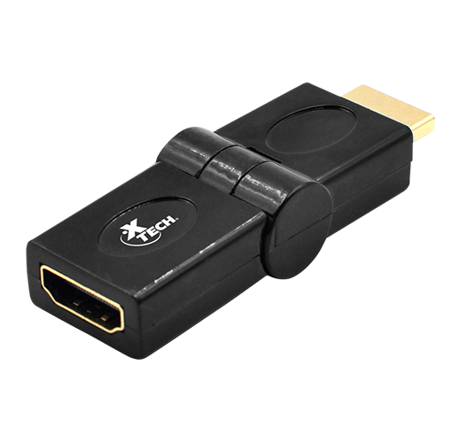 Adaptador Xtech XTC-347 con conector HDMI macho a hembra con ángulo ajustable