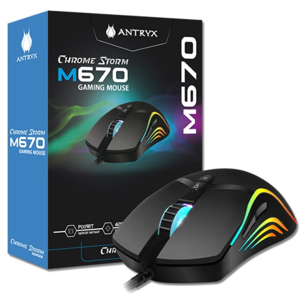 Mouse Gaming Antryx Chrome Storn M670