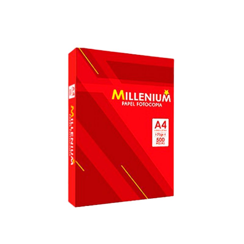 Papel Fotocopia Millenium 75gr A4 Paquete X 500 Hojas