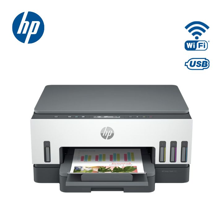 Impresora Multifuncional HP Smart Tank 720, Imprime/Escanea/Copia/Wifi, Dúplex.