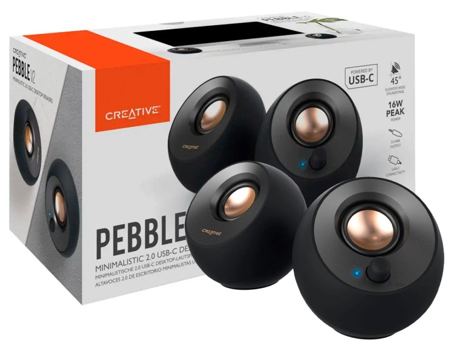 Parlante Creative MODERN PEBBLE 2.0 Negro.