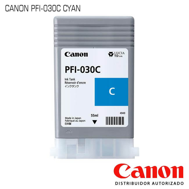 Tinta Canon PFI-030C Cyan 55ML