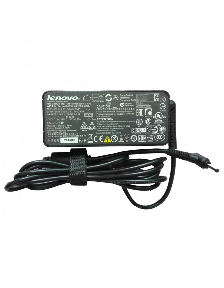 Cargador Premiun Lenovo 20V 2.25A 45W 4.0*1.7 Punta Delgada Rectangular