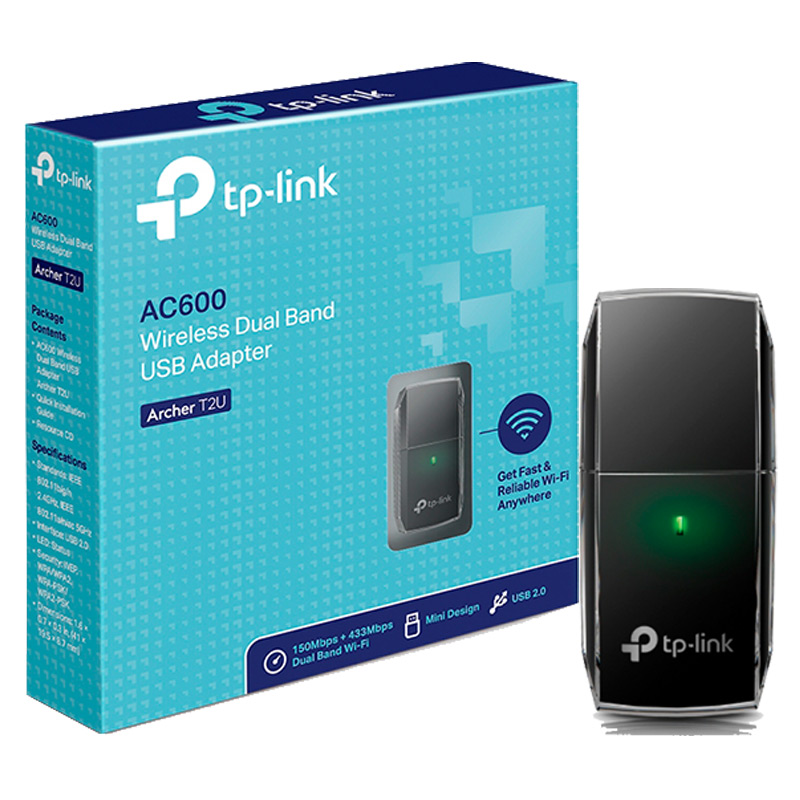 Adaptador WiFi TP-LINK Archer T2U(US)  AC600, Doble Banda.