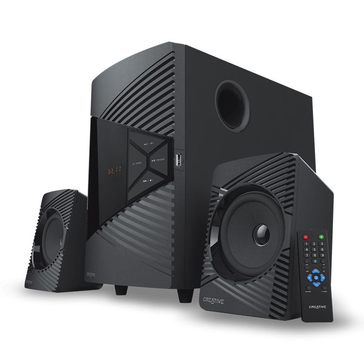 Parlante Creative SBS E2500 2.1 60watts USB, 3.5 mm Black