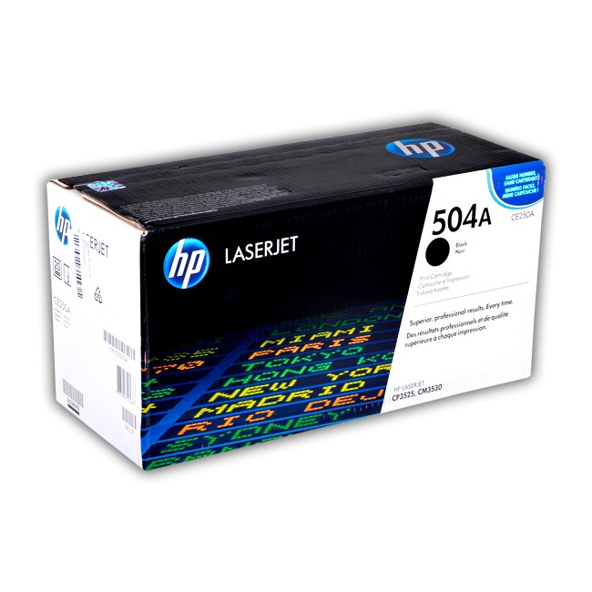 Toner HP 504A CE250A Black CP3525/CM3530