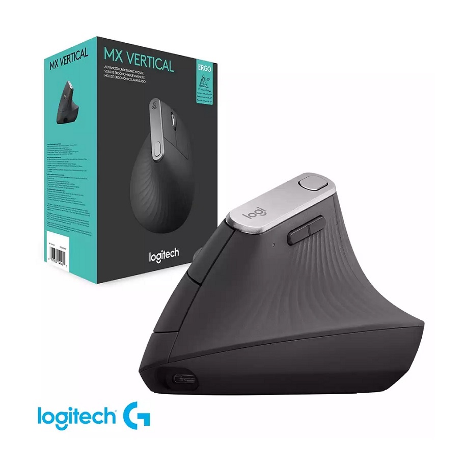 Mouse Logitech MX Vertical Advanced Ergonomico Wiffi/Bluetooth USB-C BLACK