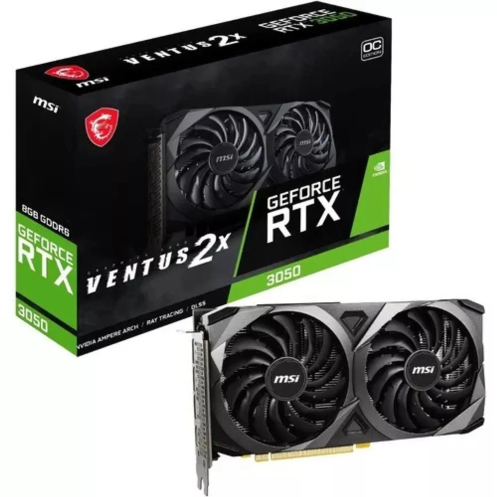 Tarjeta de video MSI GeForce RTX 3050 VENTUS 2X 6G OC, 6GB GDDR6, PCI-Express Gen 4.0