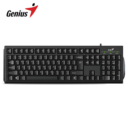 Teclado Genius Smart KB-100 IA Copilot Usb, Negro.