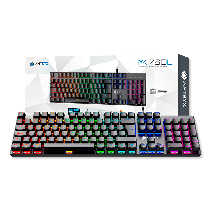 Teclado Mecanico Antryx MK760L Black, Red Switch