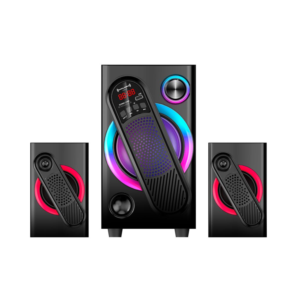 Parlante 2.1 Halion Gordon HA-F61 150W 5.25" RGB C/R