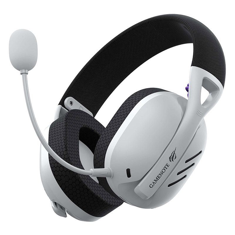 Audifono Inalambrico Gamer HAVIT Fuxi-H3 Recargable, Tipo-C, 2.4GHz Blanco/Negro.