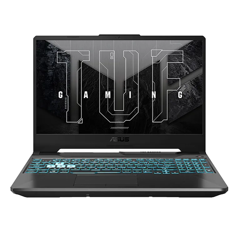 Laptop ASUS TUF A15 FA506NCQ-HN078, 15.6" FHD IPS, AMD Ryzen 7 7445HS hasta 4.7GHz, Ram 8GB DDR5, Disco SSD 512GB, RTX 3050 4GB, FreeDos con Mochila y Mouse.