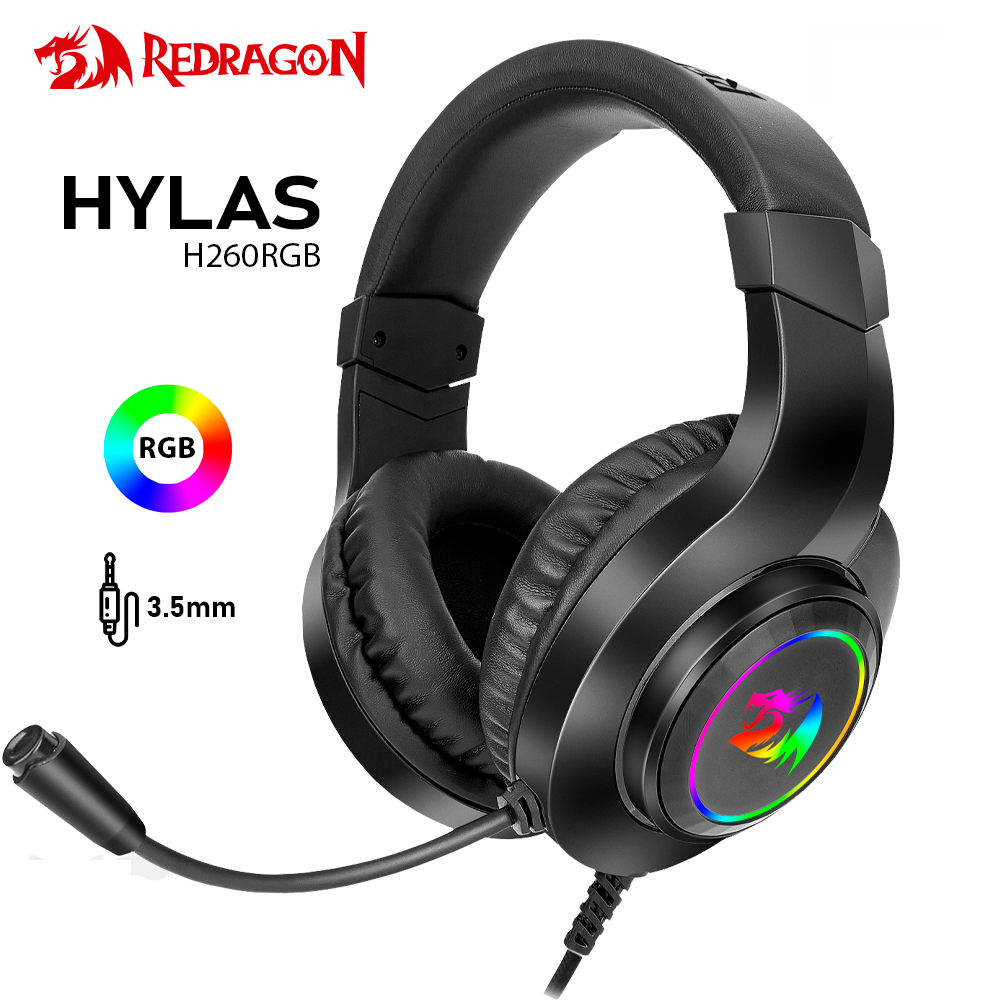 Audifono Redragon HYLAS H260-RGB, Negro.