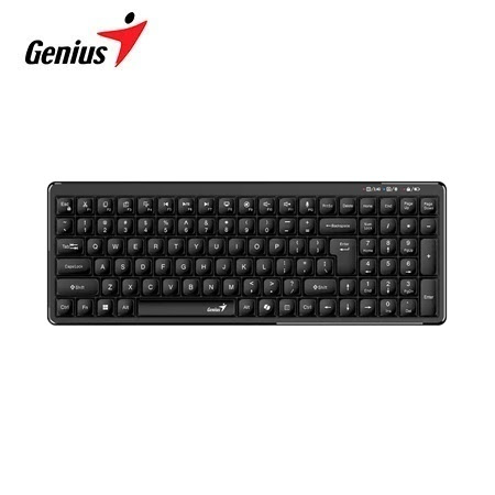 Teclado Genius Dual Wireless/BT Luxemate Q7100BT AI Copilot Multimedia SP Black 