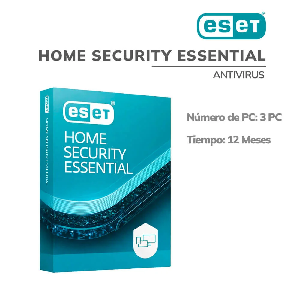 Antivirus ESET 3 PC HOME SECURITY ESSENTIAL 12M