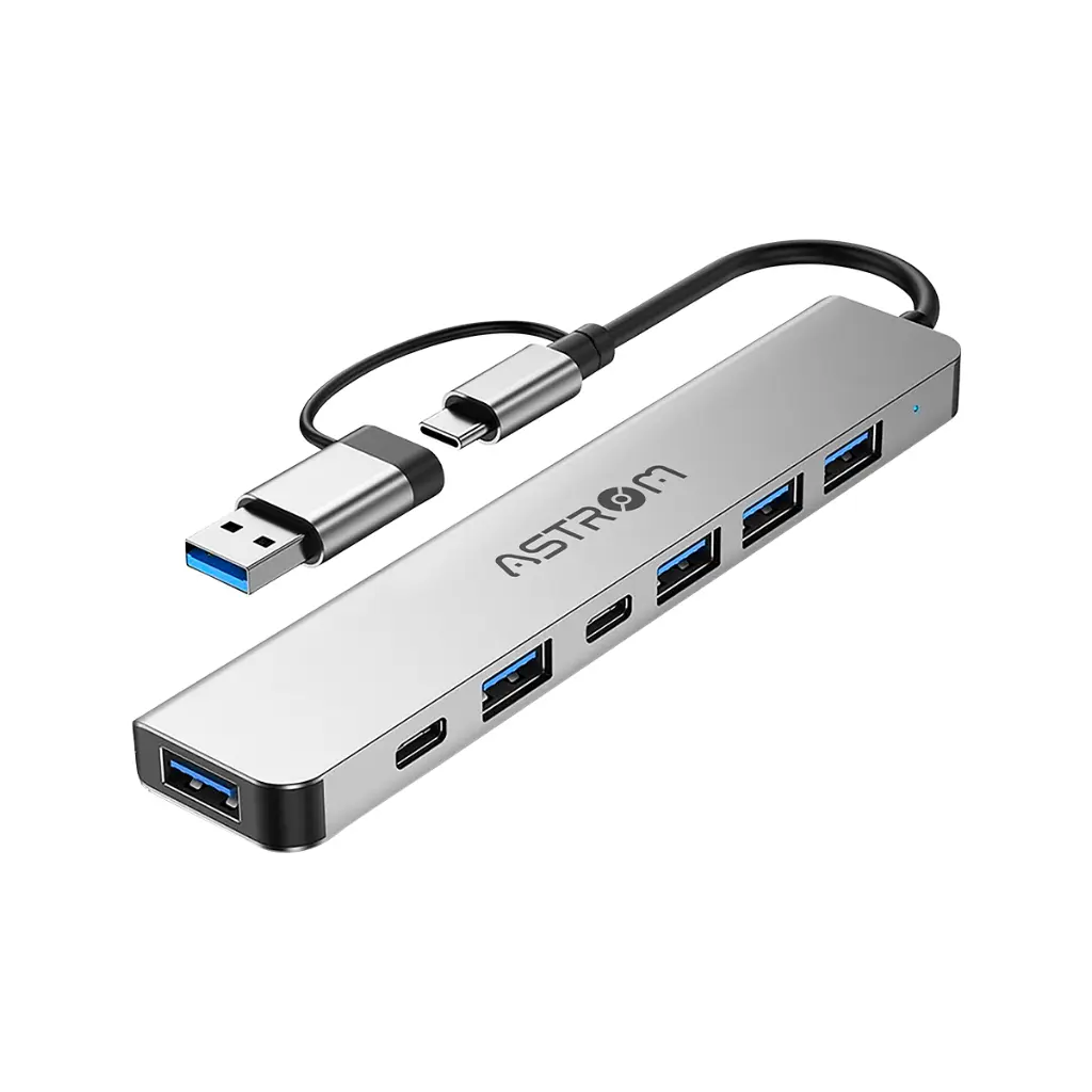 Adaptador Hub Astrom AST MH2371 USB 7 en 1