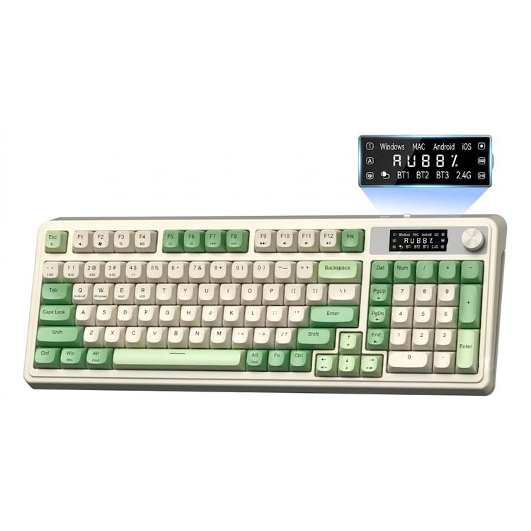 Teclado Aula S99 PRO Inalámbrico Green Light Cream