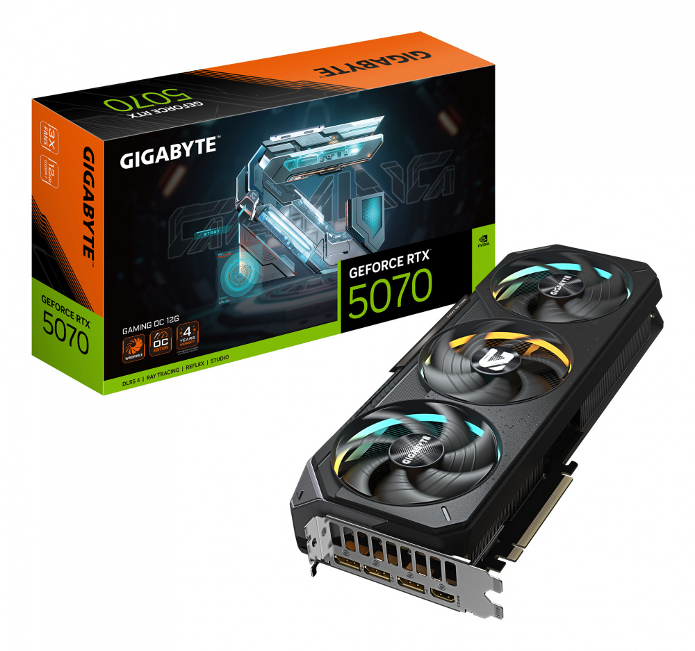 Tarjeta de Video Gigabyte GeForce RTX 5070 Gaming OC 12G Nvidia 12 GB GDDR7 PCI Express x16 5.0 