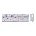 Kit Teclado Mecanico Y Mouse Gamer Halion Damon SW Red HA-863C White