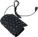 Teclado Flexible Plegable de Silicona Color Negro.