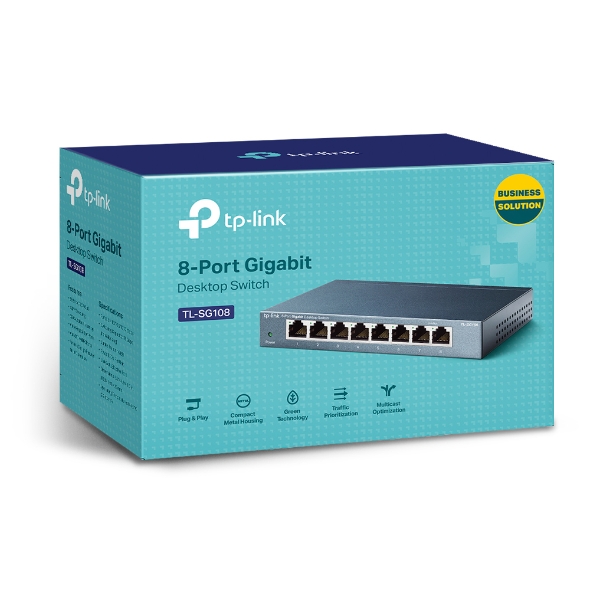 Switch tp-link tl-sg108s 8 puertos/ rj-45 10/100/1000 - Depau