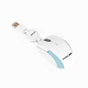 Mouse Usb Halion Cobra HA-M1862 Retractil Blanco/Celeste
