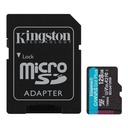 Memoria Flash microSD Kingston Canvas Go! Plus, 128GB, con adaptador SD