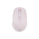 Mouse inalámbrico TEROS TE-1234S, 2.4GHz, 6 botones, USB, rosado