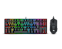 Kit Combo Redragon S145-SP Teclado Mecanico KUMARA RGB BLUE Switch + Mouse M724 BLACK.