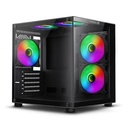  CASE GAMER CLIPPER CBX5007 5FAN RGB PECERA S/FUENTE BLACK 