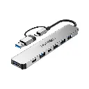 Adaptador Hub Astrom AST MH2371 USB 7 en 1