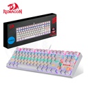 Teclado Redragon Kumara K552W-KR, Switches Rojo, Blanco Rainbow.  