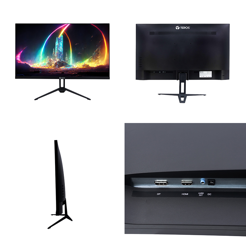 Monitor plano TEROS TE-2714S, 27" FHD IPS, 144Hz, 1ms, HDMI, DP, Audio out, Parlantes